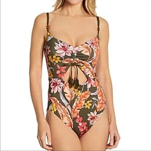 Sanctuary exclusive for Anthropologie Swim Organic Botanic Keyhole Mio One Piece